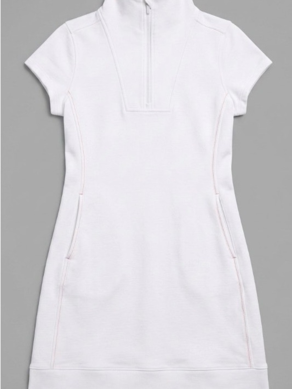 Tommy Bahama White Short-Sleeve Zip-Neck Nightgown
